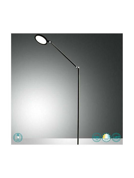 Fabas Luce Led Regina Lampă de podea LED Î160cm. cu Lumină Albă Reglabilă Negru