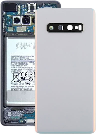 Batterieabdeckung Weiß für Galaxy S10+