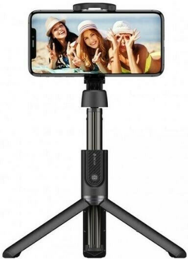 Devia Multifunctional Selfie Stick Cell Phone Tripod Bluetooth Black