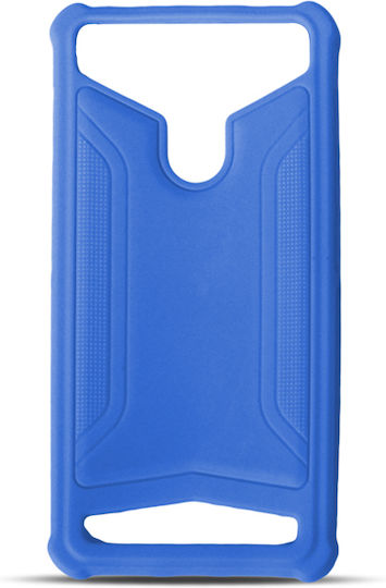 Silikonhülle Umschlag Rückseite bis 5" Blau GSM028755