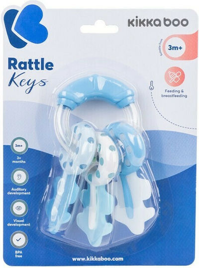 Kikka Boo Jucărie De Dentiție Rattle Keys Pentru 3+ Luni Albastru