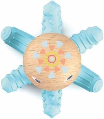 Djeco Octopus Teething Rattle for Teething from Silicone for 0 m+
