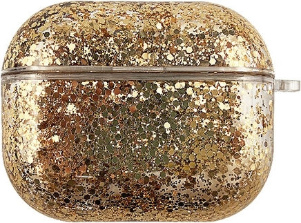 Liquid Glitter Θήκη Πλαστική σε Χρυσό χρώμα για Apple AirPods Pro