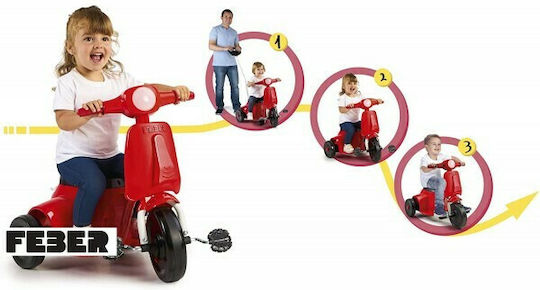 Feber Feber Kinderdreirad mit Elterngriff für 18 Monate Rote
