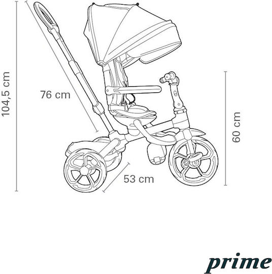 Q Play Prime Convertible with Parental Handle 6 in 1 for 10 Months Blue