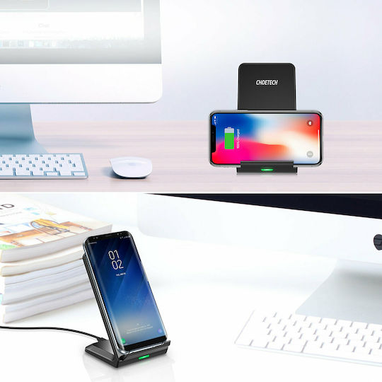 Choetech Încărcător Wireless (Qi Pad) 10W Negruς (T524-S & Cable)