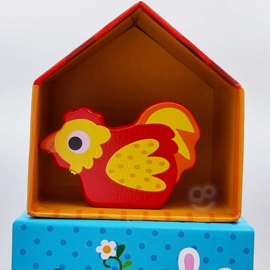 Woopie Κύβος Δραστηριοτήτων Farm Cube από Ξύλο για 12+ Μηνών