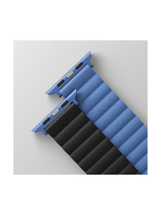 Uniq Revix Reversible Armband Silikon Blau (Apple Watch 44/45/46mm/Ultra 49mm) UNIQ-45MM-REVBLUBLK