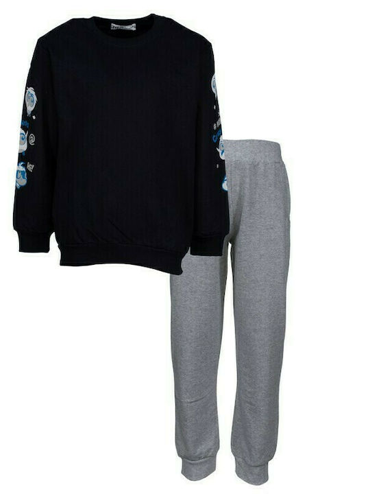 Nek Kids Wear Kids Sweatpants Set Black 2pcs