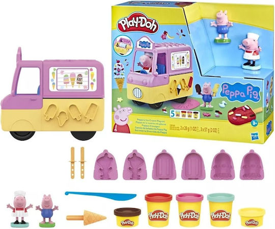 Hasbro Play-Doh Plasticine - Peppa's Ice Cream Playset Game for Ages 3+, 5 Pieces