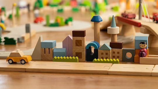 Plan Toys Building Blocks The City Wooden for 3+ Years 45 Pieces