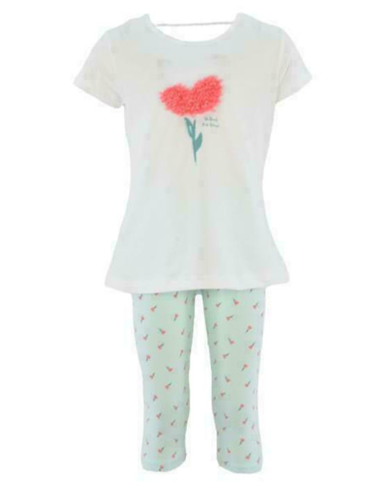 Trax Kinder Set mit Leggings Sommer 2Stück Weiß