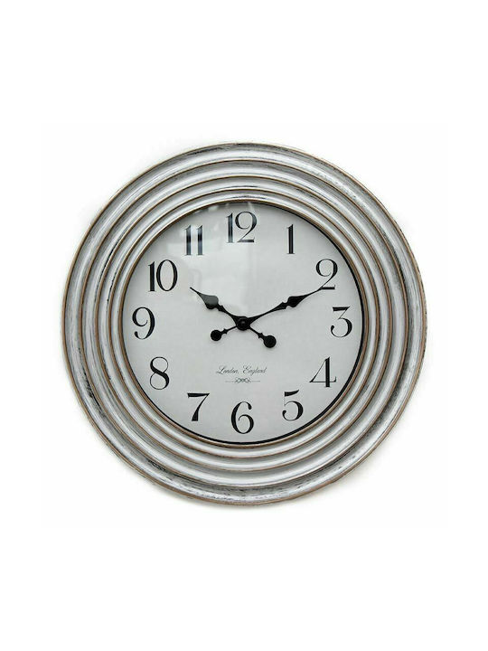 Homeplus Antique Wall Clock Plastic Silver Ø58cm