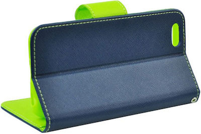 Forcell Fancy Synthetic Leather Wallet Navy / Lime (Galaxy A53)