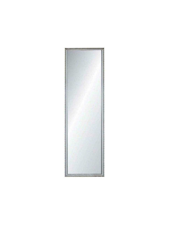 Liberta Promoto Full-Length Wall Mirror With Silver Metallic Frame 124x34cm 4 Pieces