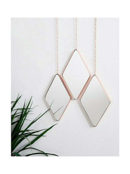 Umbra Wall Mirror with Gold Metallic Frame 28.6x38cm 3pcs
