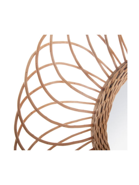 Atmosphera Oglindă De Perete Cu Cadru Din Rattan Maro Diametru 58cm