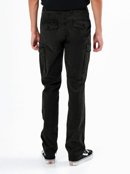 Trousers Cargo Elastic in Regular Fit Black