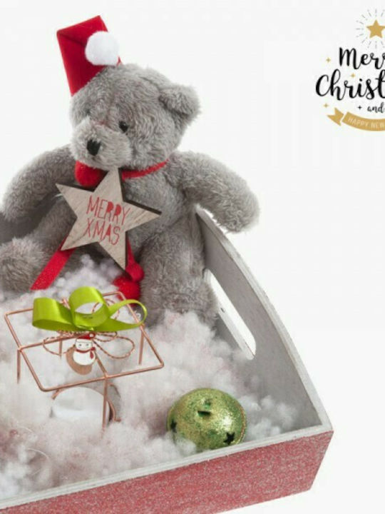 Parisis Christmas Wooden Figure Bear Red Height 39cm