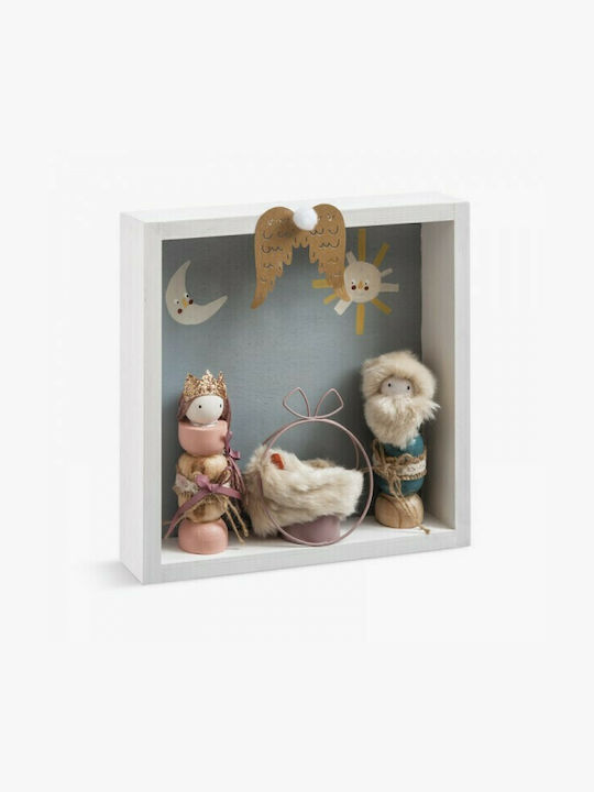 Parisis Christmas Wooden Figure Sign 35x35x7cm