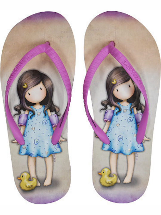 Παιδικές Σαγιονάρες Flip Flops Μωβ Little Duck