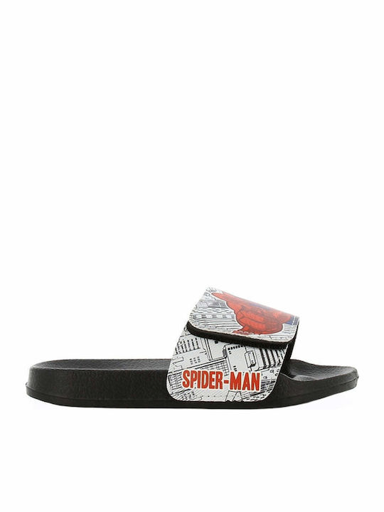 Детски джапанки тип слайдове Човекът-паяк Черни Spiderman