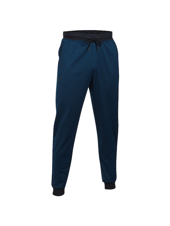 Sportsyle Sweatpants Glossy with Elastic Navy Blue
