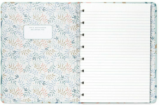Filofax Botanical Σημειωματάριο A5 Ριγέ Πράσινο