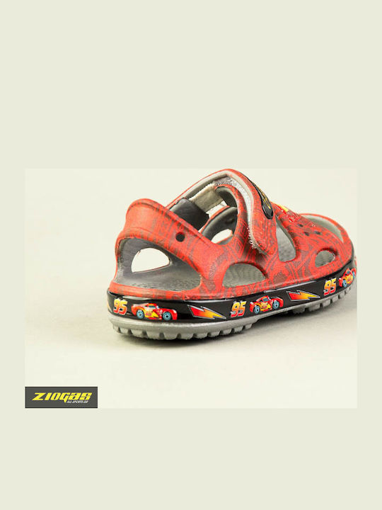 Crocband II Lighting Mcqueen Παιδικά Ανατομικά Παπουτσάκια Θαλάσσης Κόκκινα