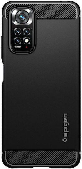 Spigen Rugged Armor Back Cover Σιλικόνης 2mm Μαύρο (Redmi Note 11 / 11S 4G)