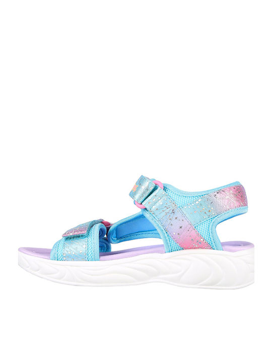 Kids' Sandals Unicorn Dreams with Hoop & Loop Closure and Lights Light Blue