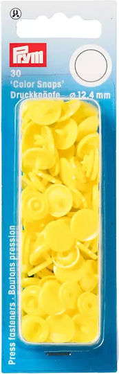 Prym Color Snaps Yellow Plastic Capsule Sewing Supply 30pcs 393107