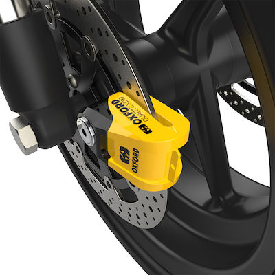 Oxford Quartz XD10 LK209 Motorcycle Disc Brake Lock in Yellow LK209