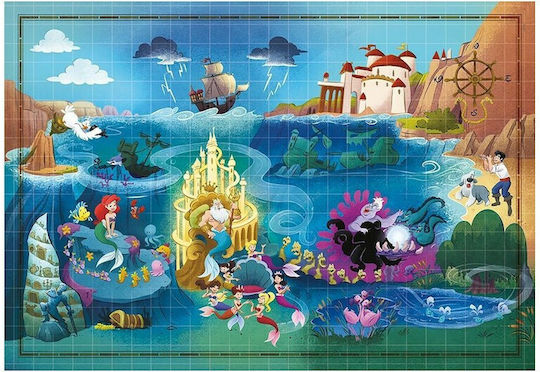 Disney Maps Little Mermaid Puzzle 2D 1000 Pieces