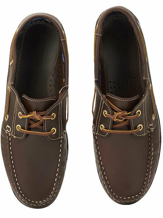 Men's Leather Boat Shoes Brown