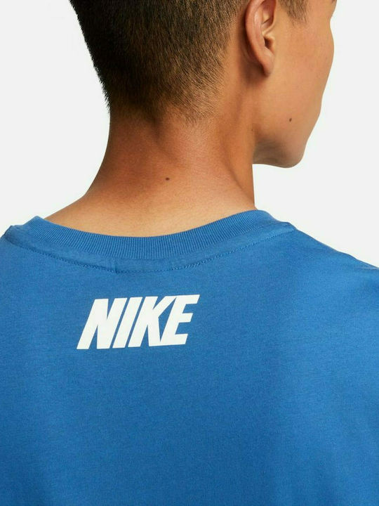 Nike Sportswear Ανδρικό T-shirt Μπλε με Λογότυπο