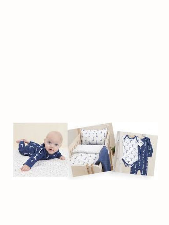 Fresk Baby Bodysuit Underwear Set Long-Sleeved Velvet Blue