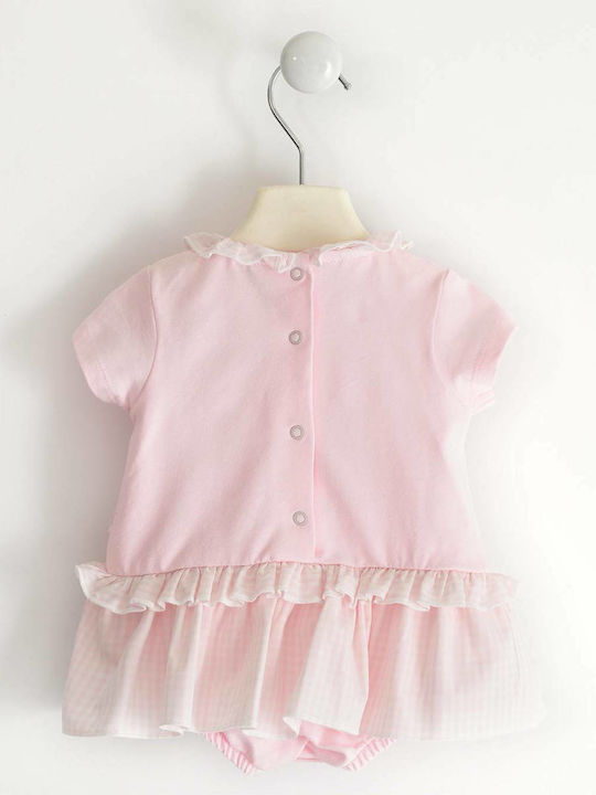 iDO Baby Bodysuit Set Short-Sleeved Pink