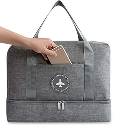 Travel Bag Gym Sack Voyage Orange Fabric