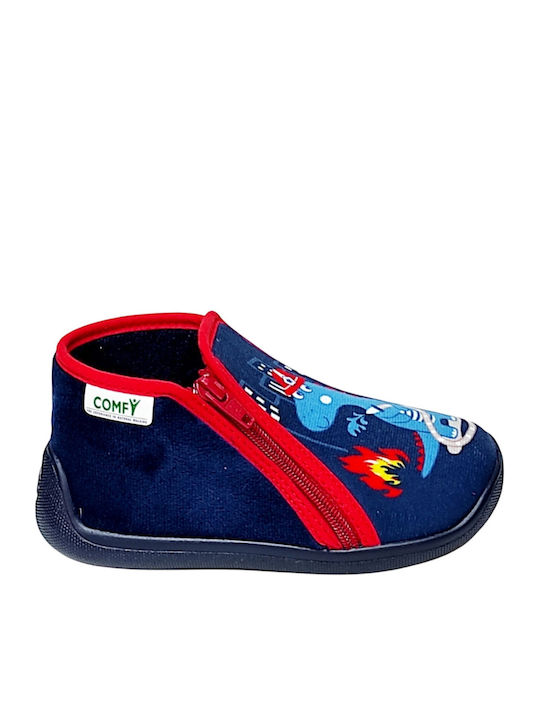 Kinderhausschuhe Stiefel Blau