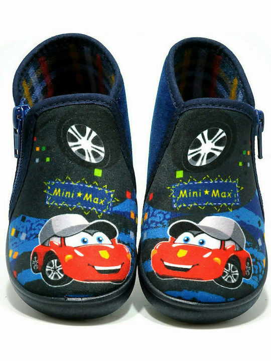 Kinderhausschuhe Stiefel Blau