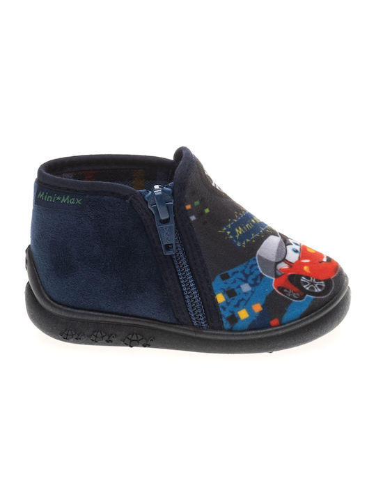 Kinderhausschuhe Stiefel Blau