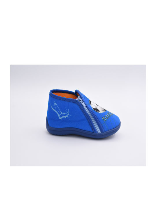 FAME Kids Slipper Ankle Boot Blue