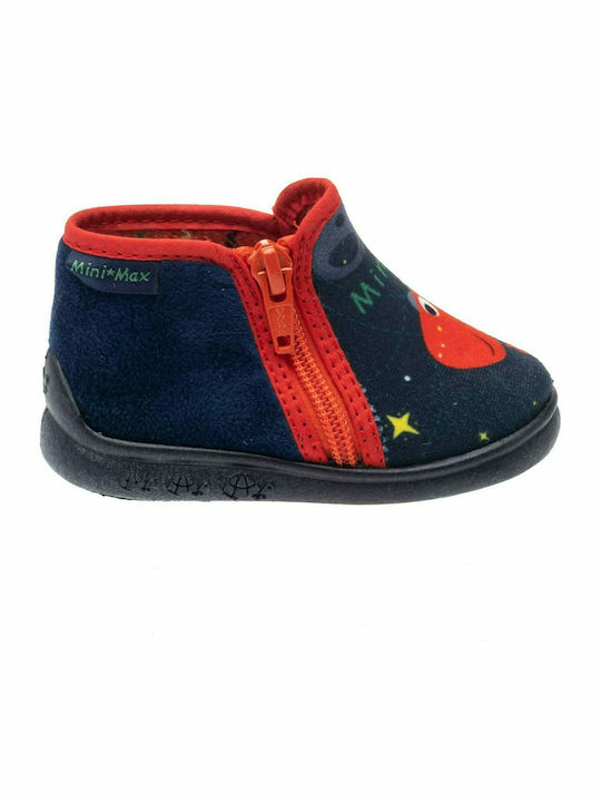 Mini Max Kids Slipper Ankle Boot Blue