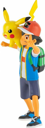 Jazwares Battle Ash și Pikachu Pokemon pentru 4+ Ani 12 cm