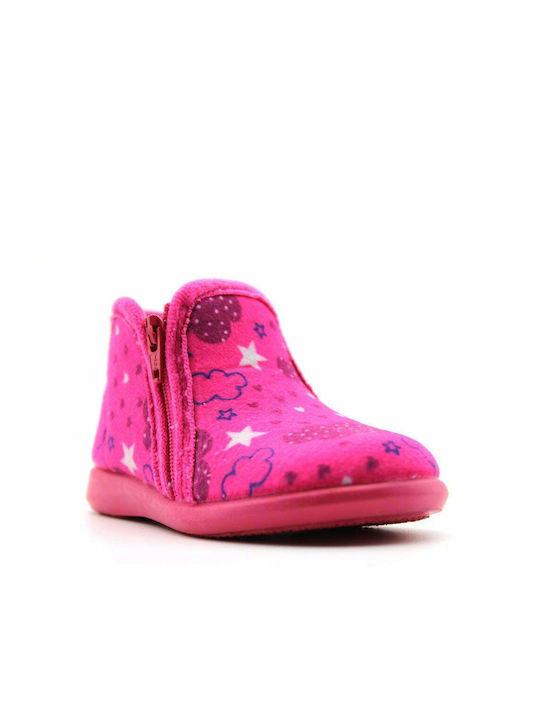 Adam's Shoes Kids Slipper Ankle Boot Fuchsia 1-