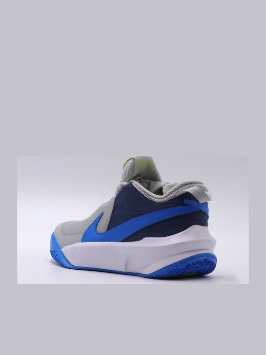 Team Hustle D 10 Kids Sports Shoes Basketball with Laces Gray