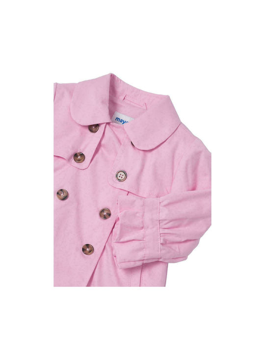 Mayoral Kids Trenchcoat Long Pink