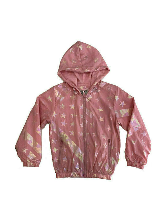 Joyce Kids Casual Jacket Long Hooded Pink