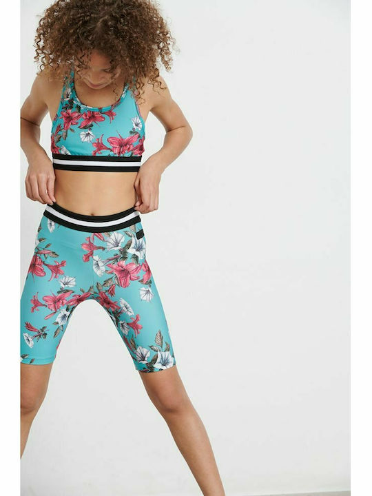 Kids Legging Sports Short Blue